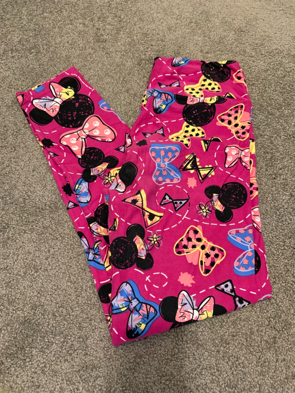 Pink Minnie Mouse Full Length Leggings